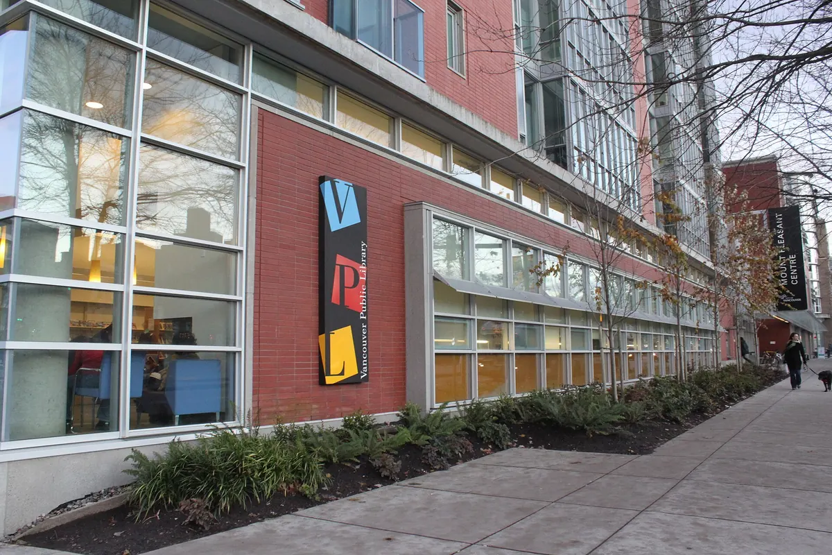 A modern commercial building in Mount Pleasant, Vancouver