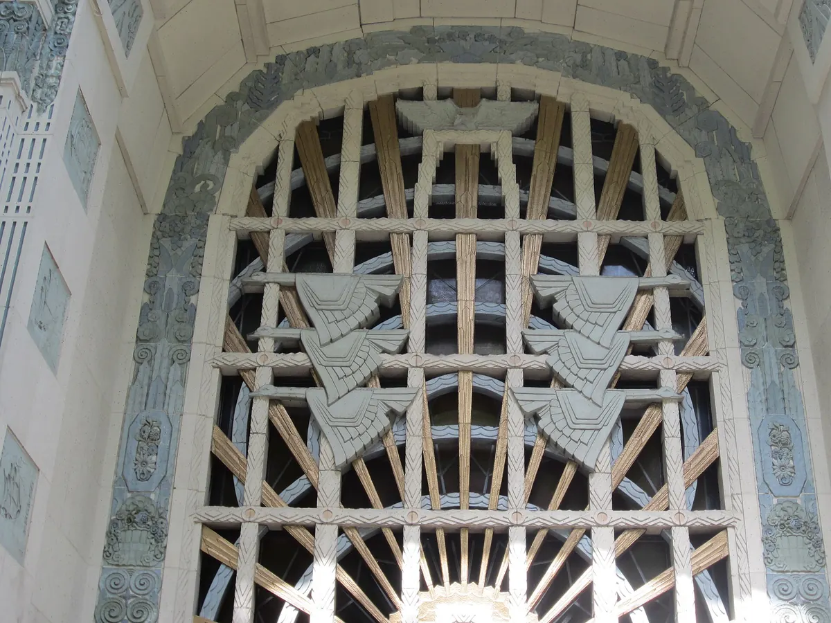Art deco details at the Marine Building in Vancouver