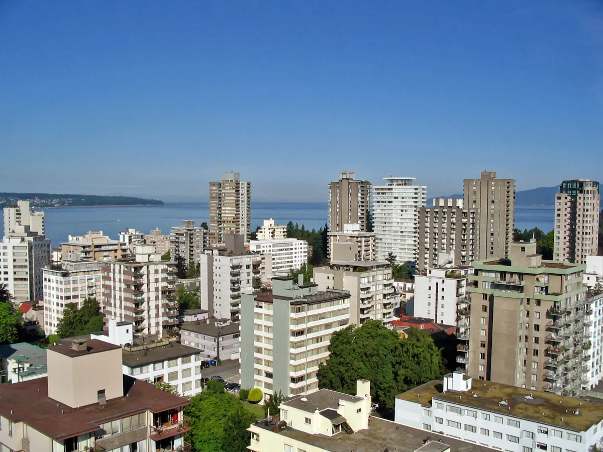 Apartment and condo towers of Vancouver’s West End